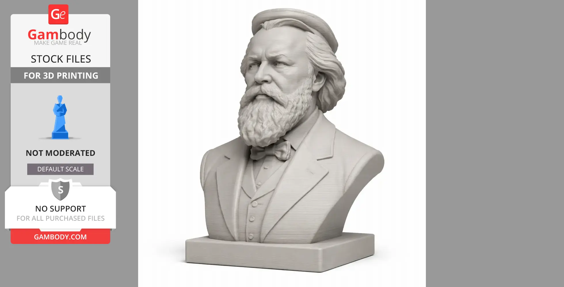 Johannes Brahms Bust - Historical Warrior STL