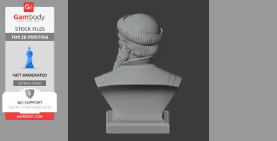 Johannes Gutenberg Bust - Historical Warrior STL