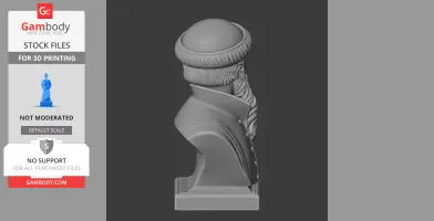 Johannes Gutenberg Bust - Historical Warrior STL
