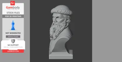 Johannes Gutenberg Bust - Historical Warrior STL