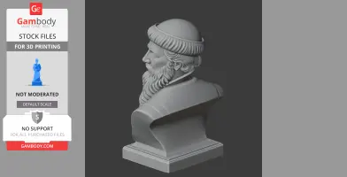 Johannes Gutenberg Bust - Historical Warrior STL