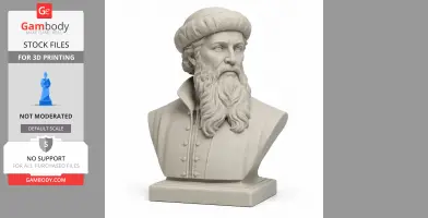 Johannes Gutenberg Bust - Historical Warrior STL