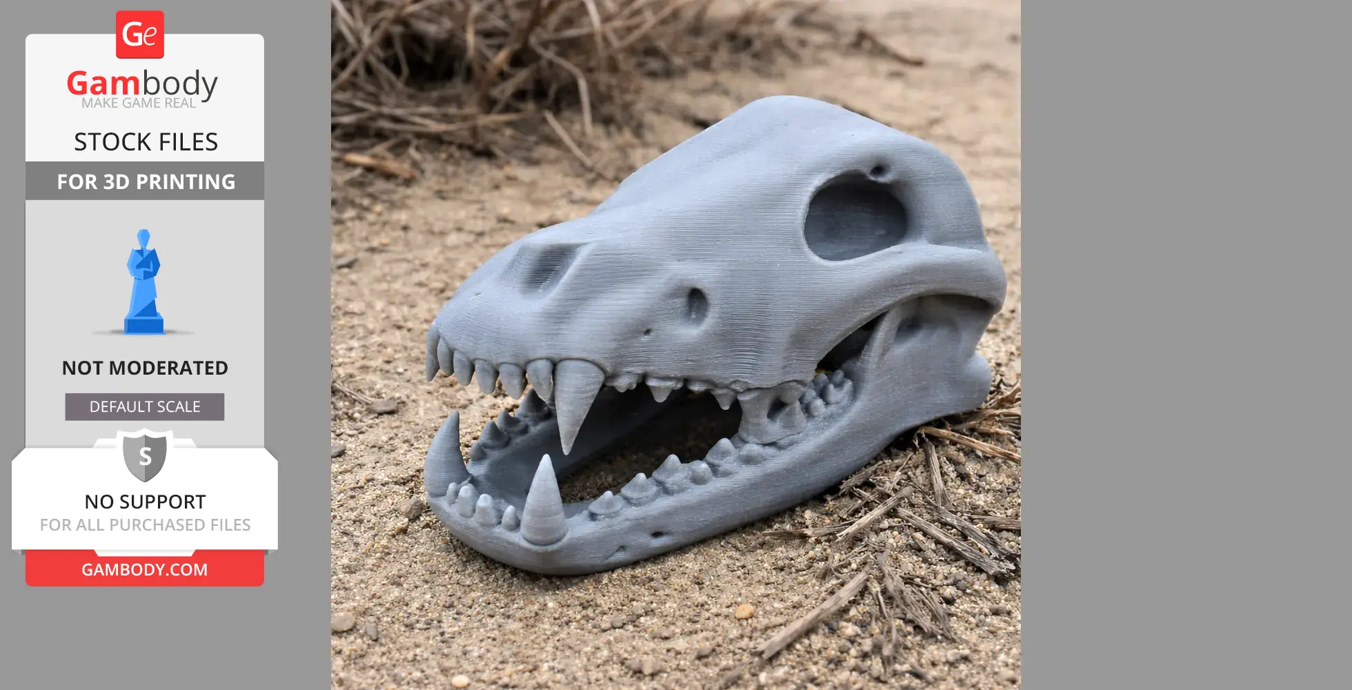 Dire Wolf Skull - Skull Replica STL