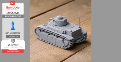Char D2 - Tank Model STL