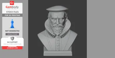 Johannes Kepler Bust - Historical Warrior STL