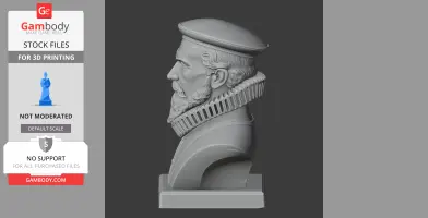 Johannes Kepler Bust - Historical Warrior STL