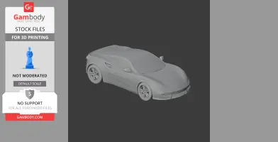 3D model of a sleek Artega GT sports car, suitable for 3D printing.