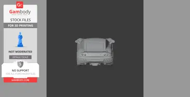 Rear view of a detailed 3D model of the Ascari A10 car for printing.