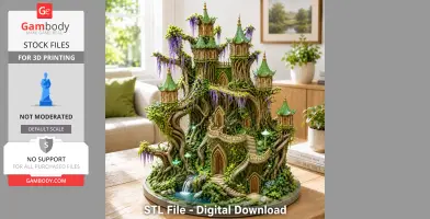 Enchanted Woodland Tree Castle STL File for 3D Print