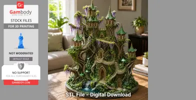 Enchanted Woodland Tree Castle STL File for 3D Print