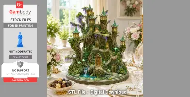 Enchanted Woodland Tree Castle STL File for 3D Print