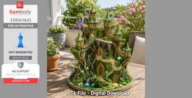 Enchanted Woodland Tree Castle STL File for 3D Print