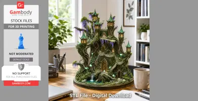 Enchanted Woodland Tree Castle STL File for 3D Print
