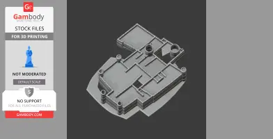 3D model of Chichester Castle layout with walls and towers for 3D printing, displayed on Gambody.