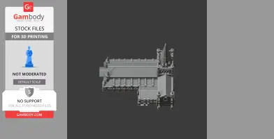 3D model of Chichester Cathedral with detailed architecture, viewed from above.