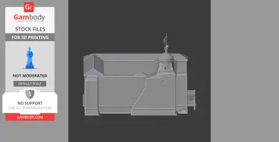 Detailed 3D model of Colchester Castle, showcasing its architectural features, ready for printing.