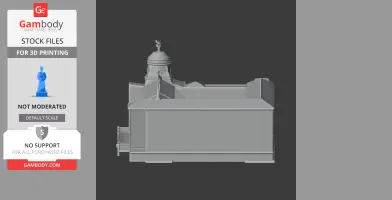 3D model of Colchester Castle showcasing detailed architecture for 3D printing.