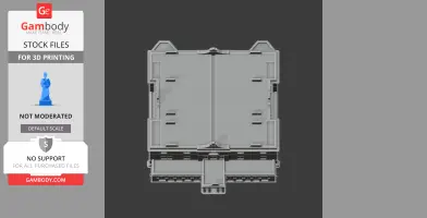Top view of a detailed 3D model of a rectangular, symmetrical castle structure.