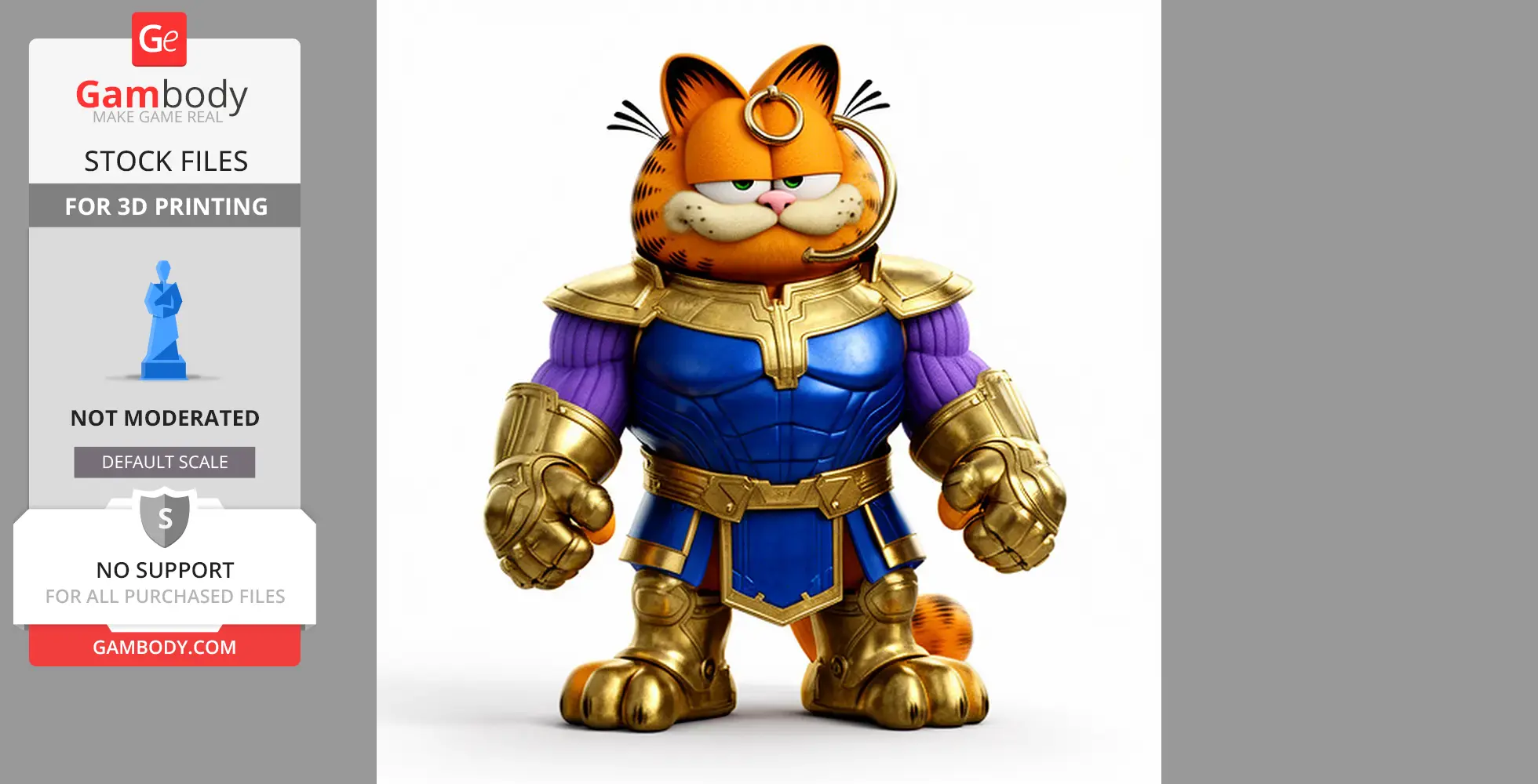 Garfield Thanos Ring Figure - Mashup Figure STL