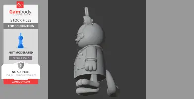 A cartoon cat in a suit, inspired by Garfield and Tony Montana, for 3D printing.