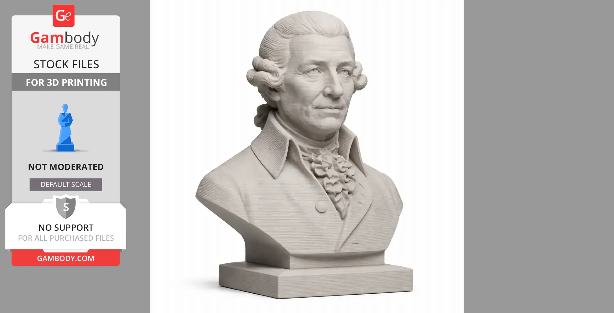 Joseph Haydn Bust - Historical Warrior STL