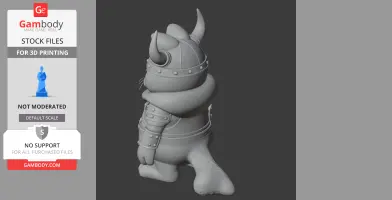 Garfield Viking Ring Figure - Mashup Figure STL