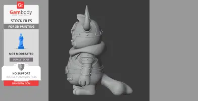 Garfield Viking Ring Figure - Mashup Figure STL