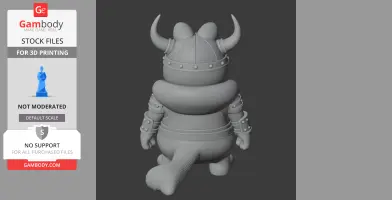 Garfield Viking Ring Figure - Mashup Figure STL