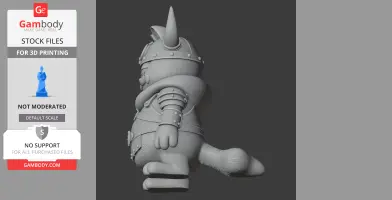 Garfield Viking Ring Figure - Mashup Figure STL