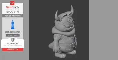 Garfield Viking Ring Figure - Mashup Figure STL