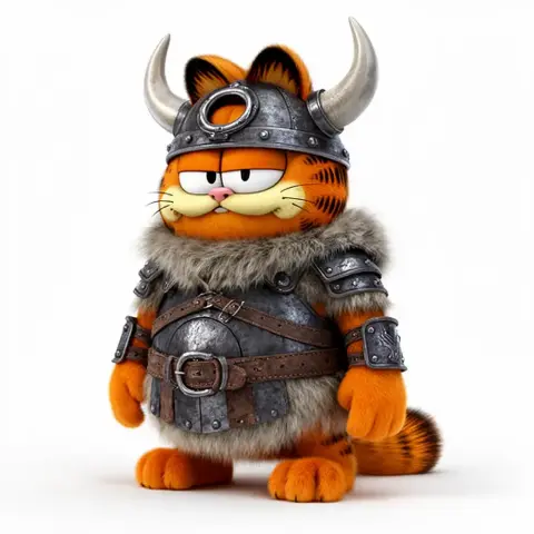 Garfield Viking Ring Figure - Mashup Figure STL