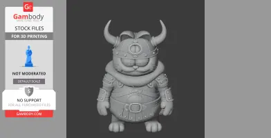 Garfield Viking Ring Figure - Mashup Figure STL