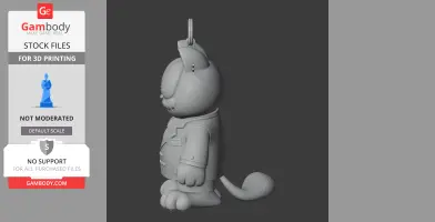 Garfield Vito Corleone Ring Figure - Mashup Figure STL