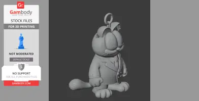 Garfield Vito Corleone Ring Figure - Mashup Figure STL
