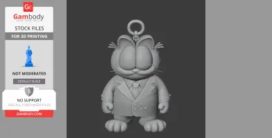 Garfield Vito Corleone Ring Figure - Mashup Figure STL