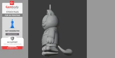 Garfield Vito Corleone Ring Figure - Mashup Figure STL