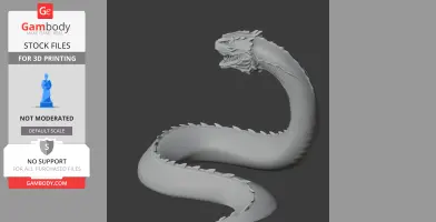 Basilisk Harry Potter Figurine - Character Figure STL