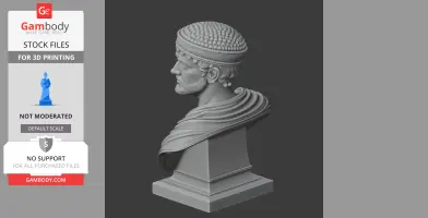 Justinian I Bust - Historical Warrior STL