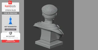 Justinian I Bust - Historical Warrior STL