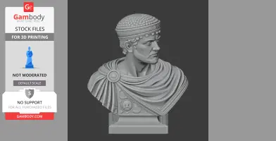 Justinian I Bust - Historical Warrior STL