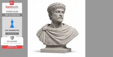 Justinian I Bust - Historical Warrior STL