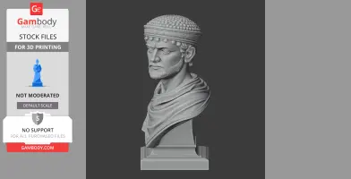Justinian I Bust - Historical Warrior STL