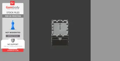 A 3D model of a medieval-style, fortified building or tower, designed for printing.
