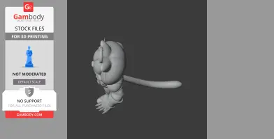 Garfield Wolverine Ring Figure - Mashup Figure STL