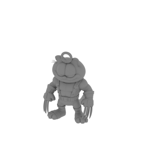 Garfield Wolverine Ring Figure.stl