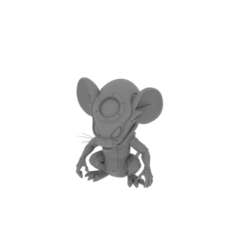 Jerry Mouse Alien Xenomorph Ring Figure.stl