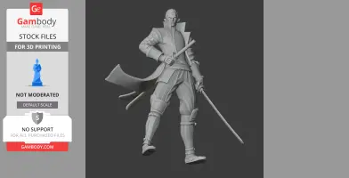 Katakura Kojuro Samurai Classic - Historical Warrior STL