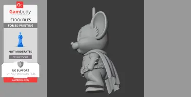 Jerry Mouse Batman Ring Figure - Mashup Figure STL