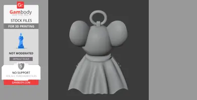 Jerry Mouse Batman Ring Figure - Mashup Figure STL