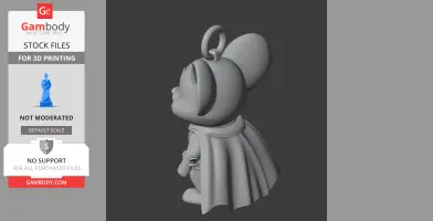 Jerry Mouse Batman Ring Figure - Mashup Figure STL